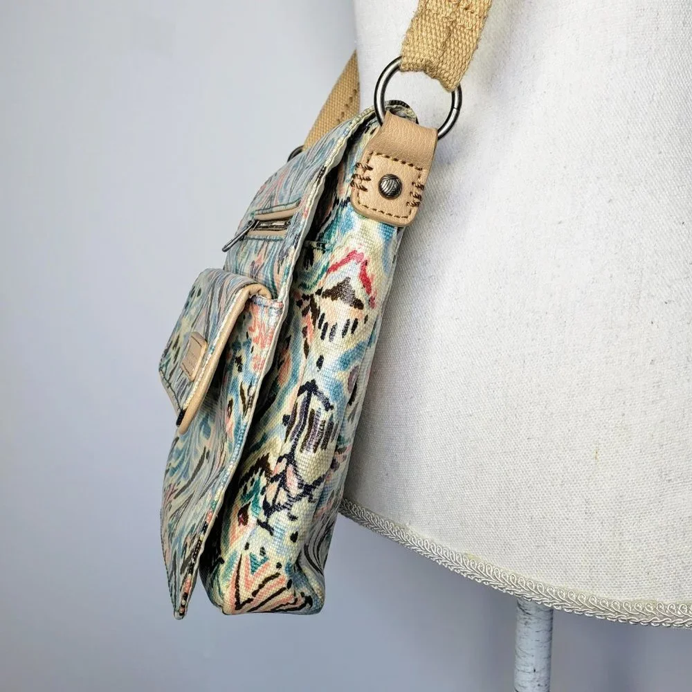 Sakroots Crossbody Bag‎ Women’s Campus Coated Canvas Mini Flap Messenger